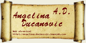 Angelina Ducanović vizit kartica